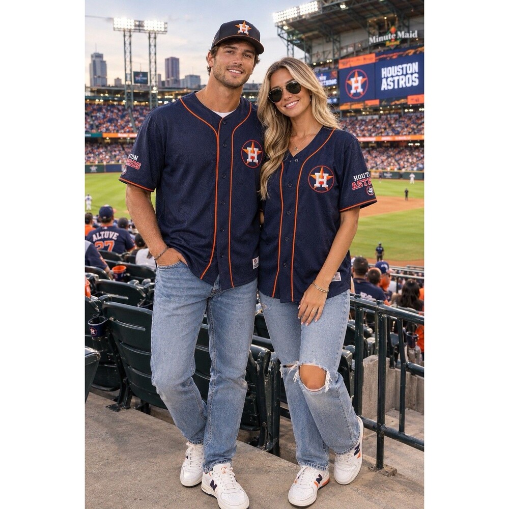 Houston Astros MLB Button Down Jersey – Brand New with Tags Medium
